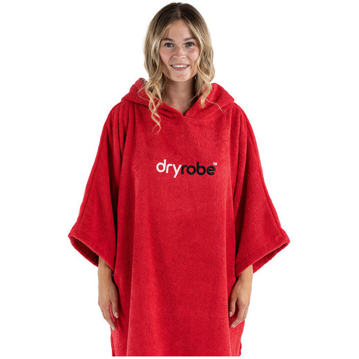 2024 Dryrobe Bio-Baumwolle Kapuzenhandtuch Change Robe V3 DOCTV3 - Red